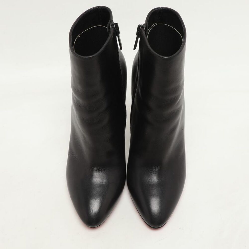 Christian Louboutin Black Leather Levitibootie Ankle Length Boots Size 37 - Picture 3 of 7